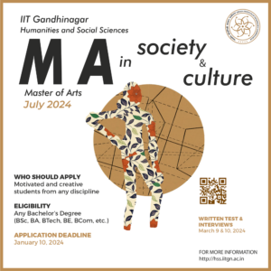 IIT Gandhinagar: <strong>MA in Society and Culture (2024-2026)</strong>